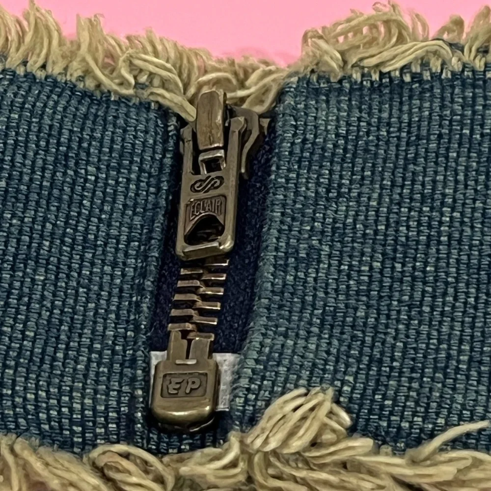 πSOLDπ CHANEL Embellished Denim Cuff Bracelet - Picture 5 of 8